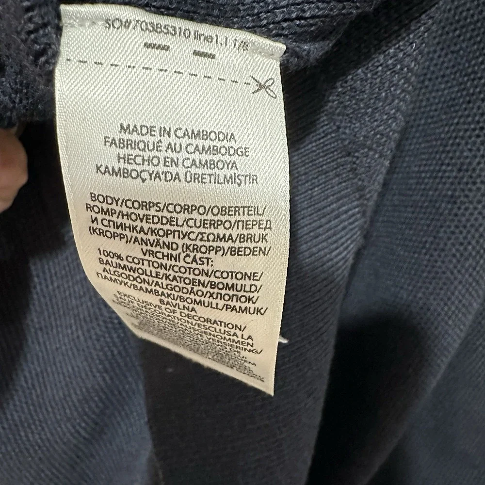 Polo Ralph Lauren Mock Neck Sweater 1/4 ZIP 100%‎ Cotton Navy Size 3LT